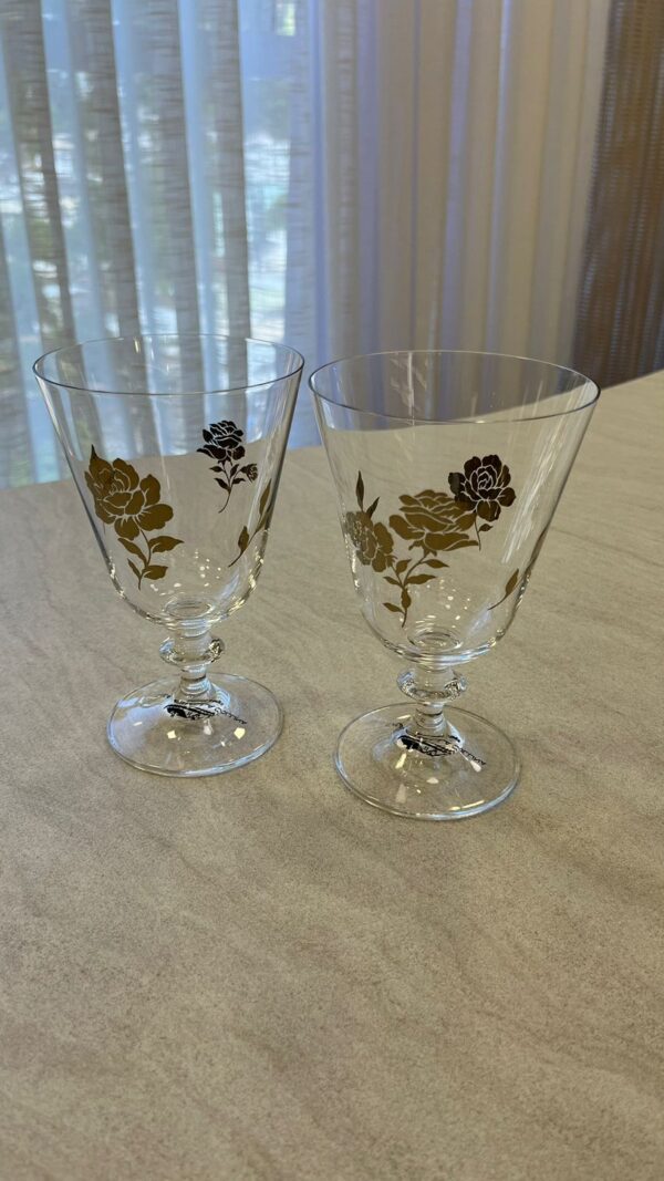 Conjunto Copos Cristal Rosas - Imagem 3