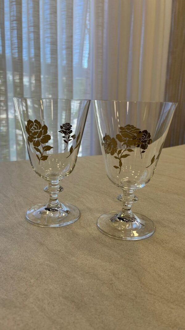 Conjunto Copos Cristal Rosas - Imagem 2