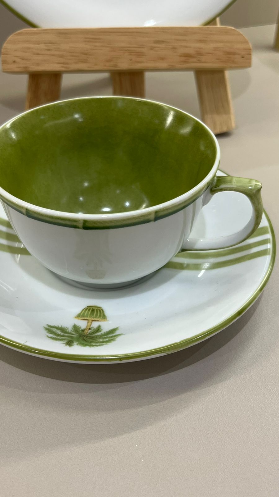 Conjunto Xícara + Pires + Prato Coqueiros - Imagem 2