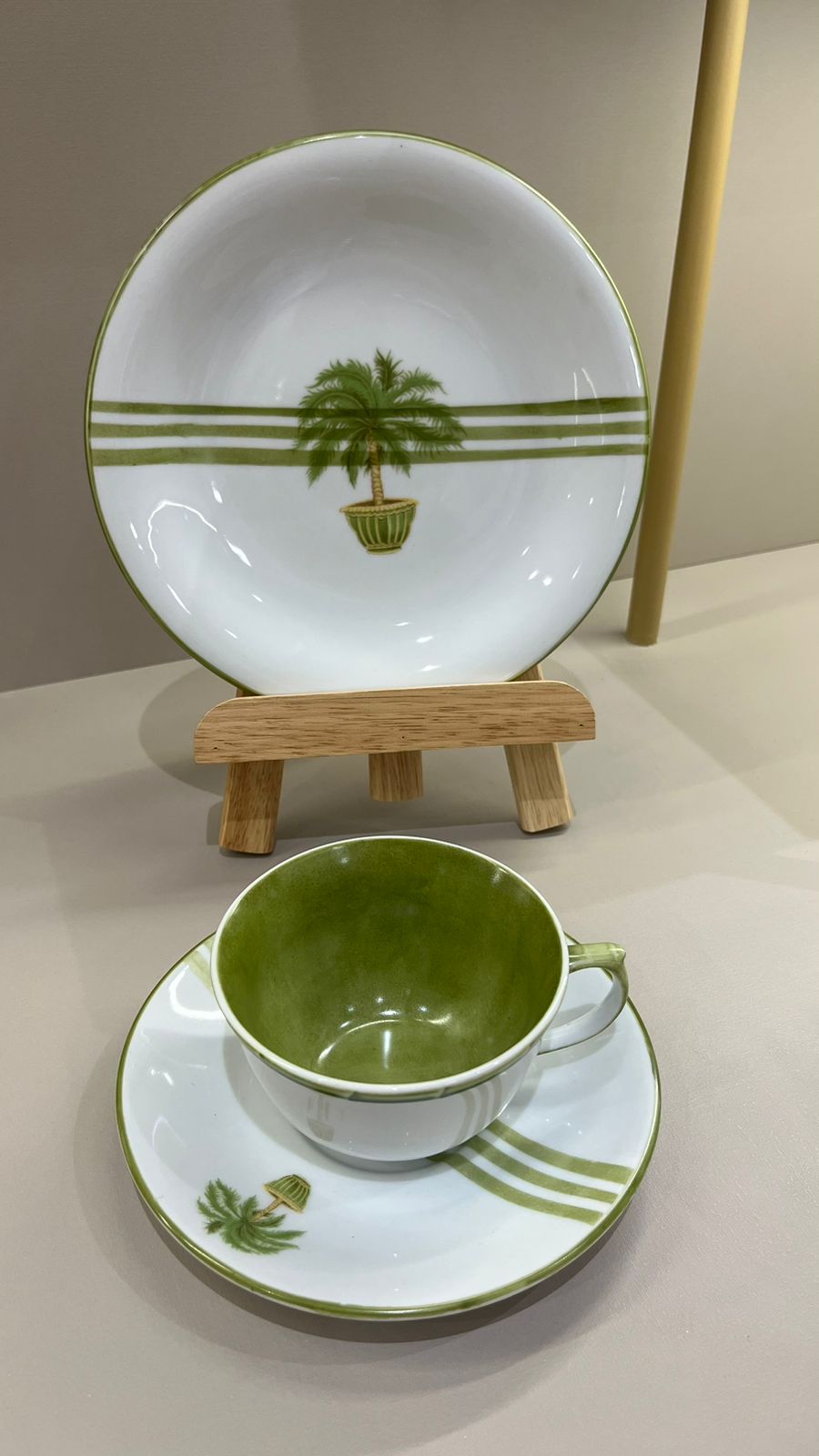 Conjunto Xícara + Pires + Prato Coqueiros - Imagem 3